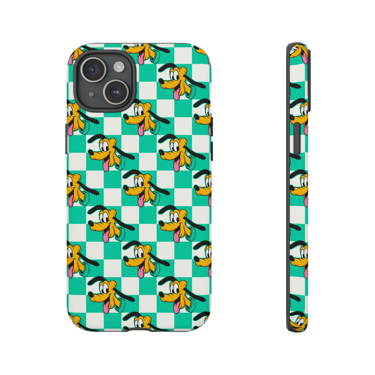 Teal Checkerboard Pluto Resort Ready Cell Phone Tech Case