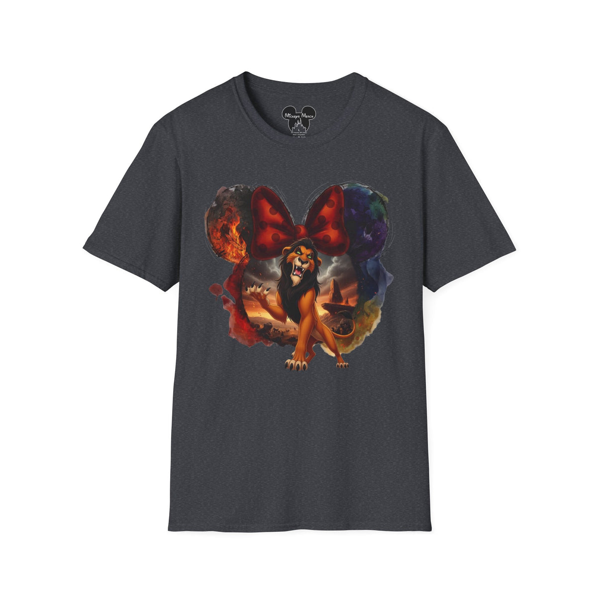 Lion King - Scar's Fiery Polka Dot Vignette Unisex Graphic Tee