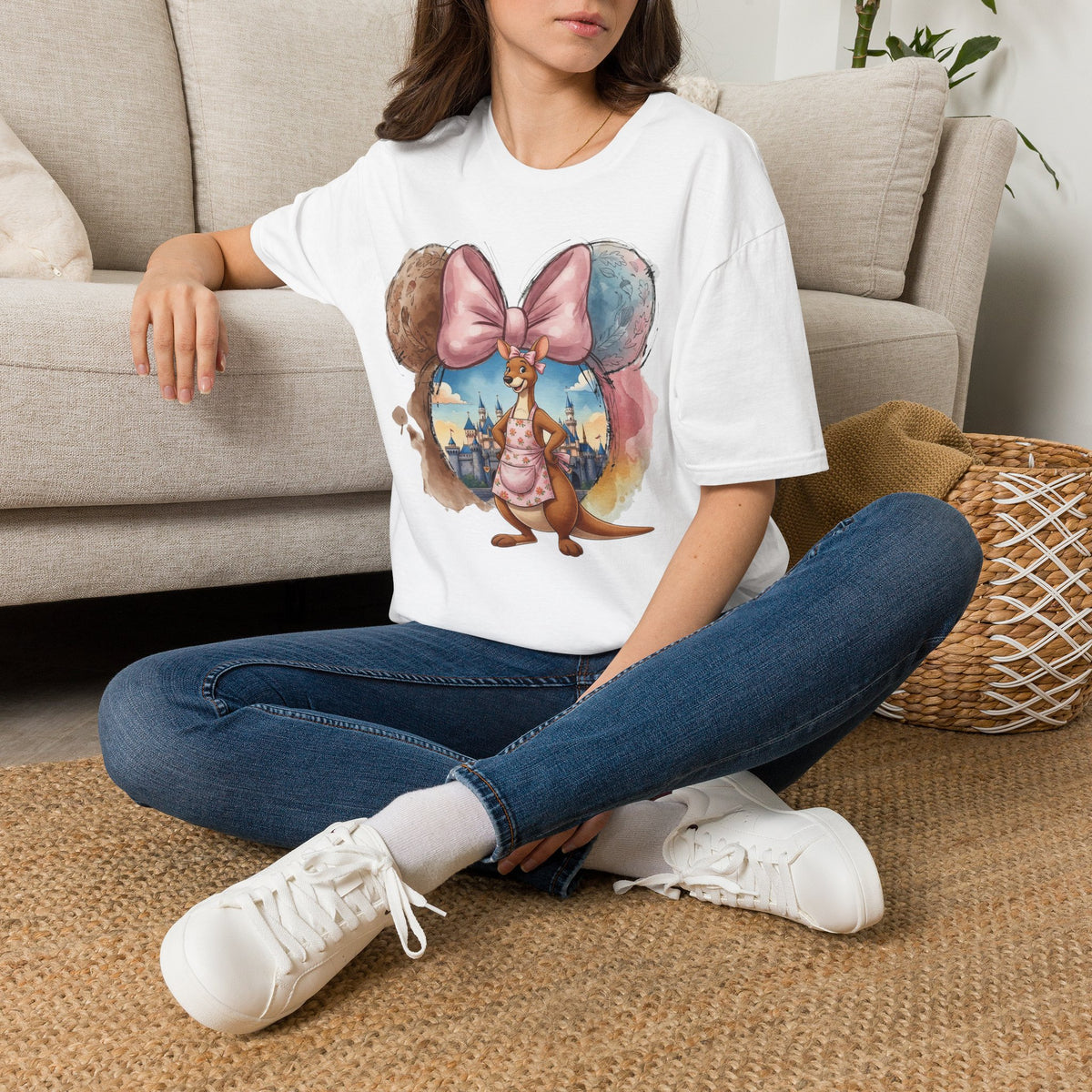 Winnie the Pooh - Kanga's Pastel Castle Vignette Unisex Graphic Tee