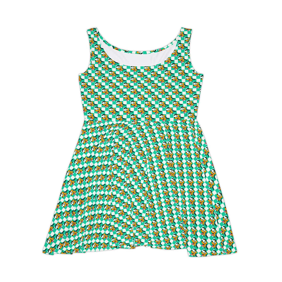 Teal Checkerboard Pluto Sundress
