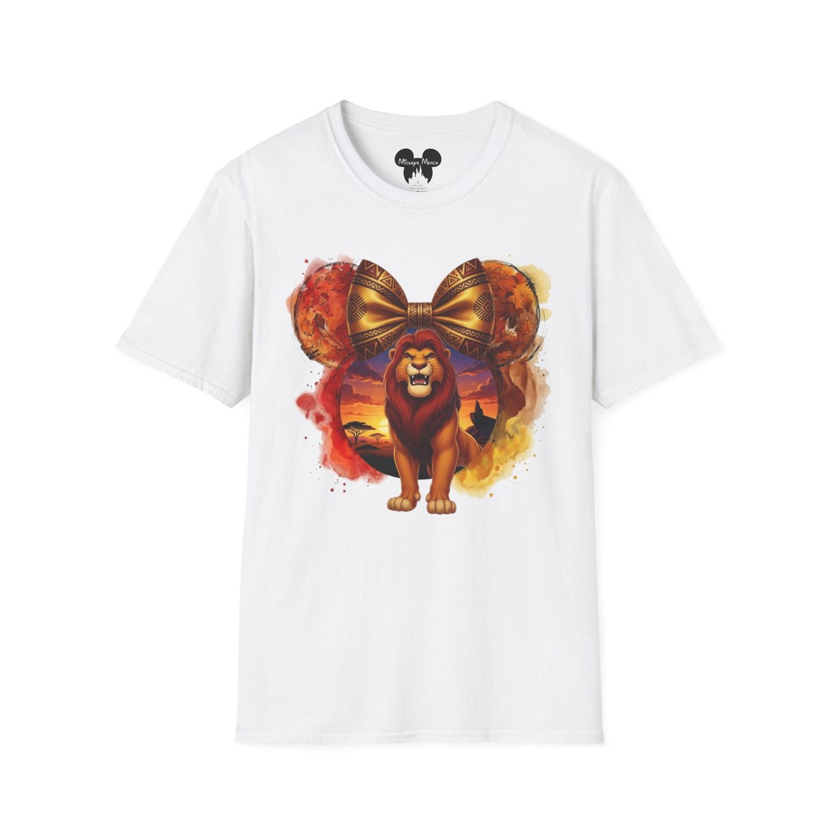 Lion King - Mufasa's Tribal Sunset Vignette Unisex Graphic Tee