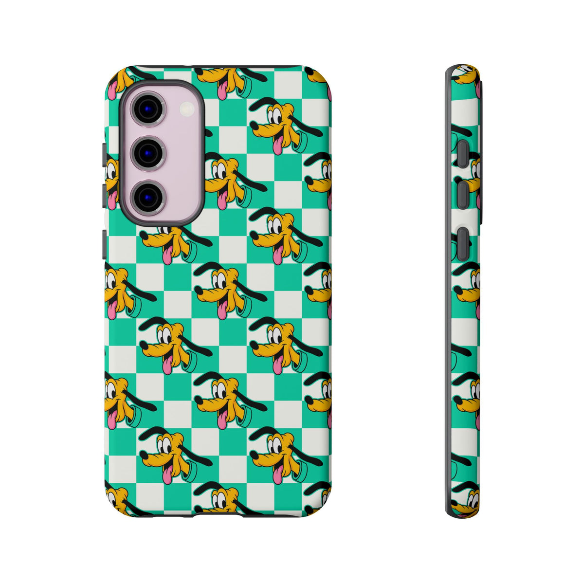Teal Checkerboard Pluto Resort Ready Cell Phone Tech Case