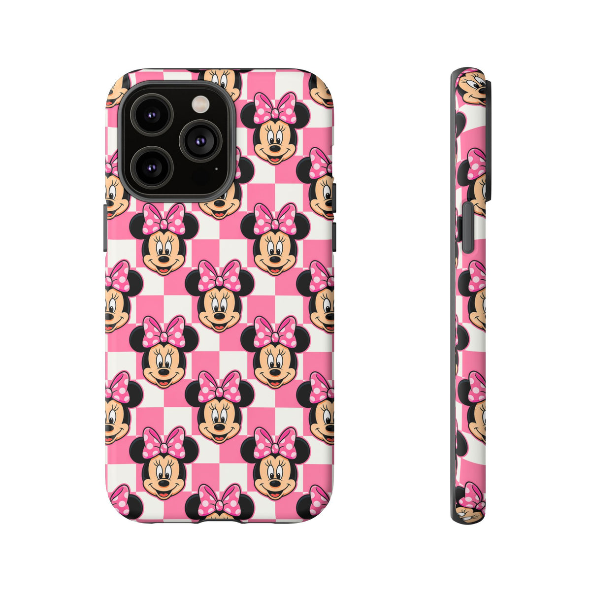 Pink Checkerboard Minnie Resort Ready Cell Phone Tech Case