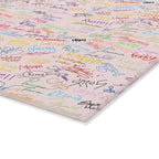 Character Autographs on Pink Glass Cutting Board