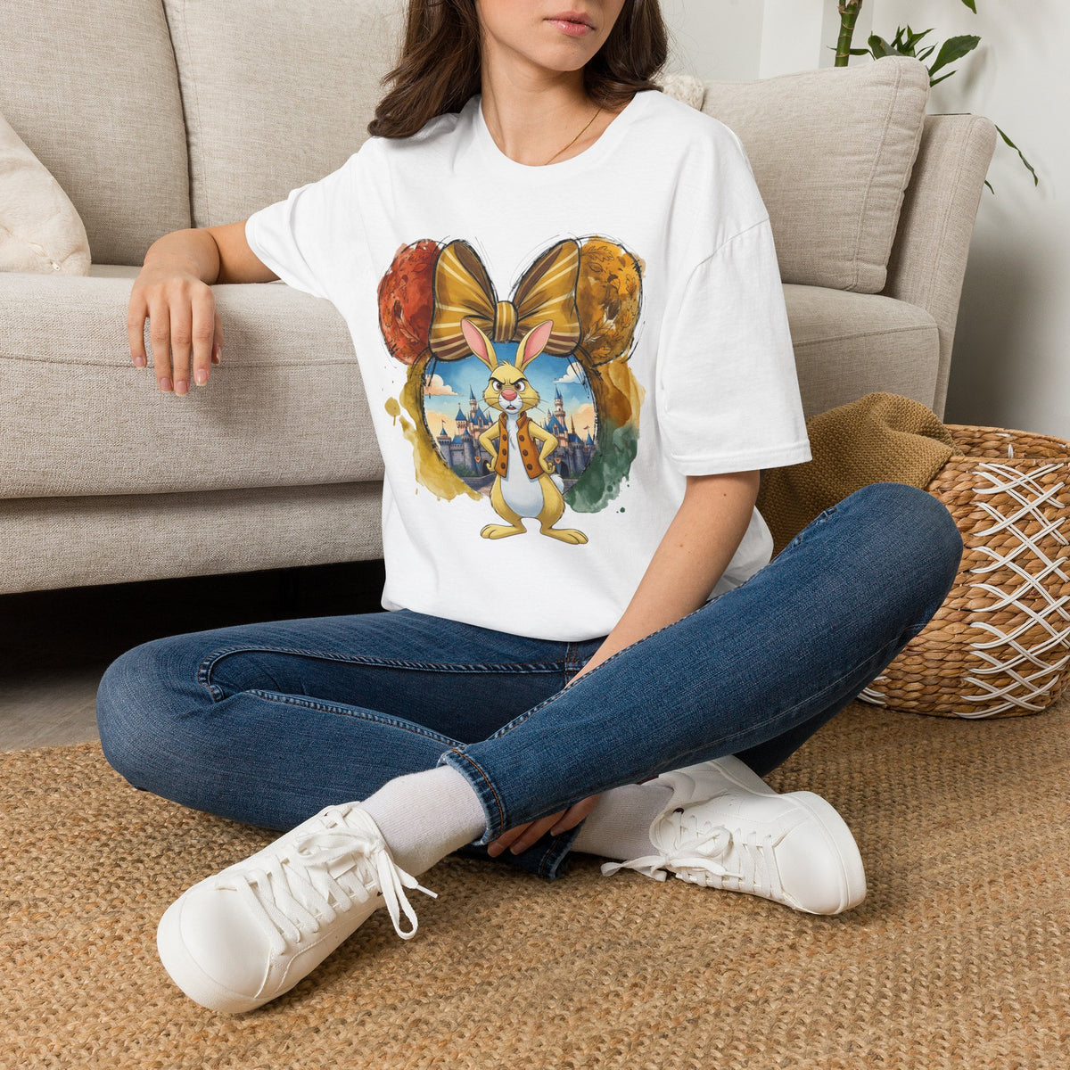 Winnie the Pooh - Rabbit's Gold Bow Vignette Unisex Graphic Tee