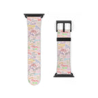 Character Autographs on Pink Whimsical Watch Band - Apple
