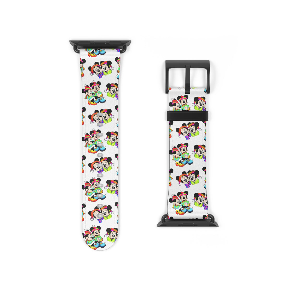 Rainbow Christmas Whimsical Watch Band - Apple