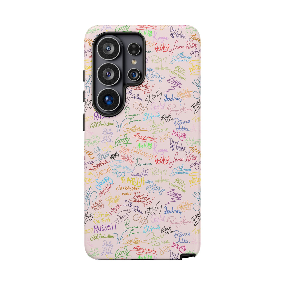 Character Autographs on Pink Resort Ready Cell Phone Tech Case