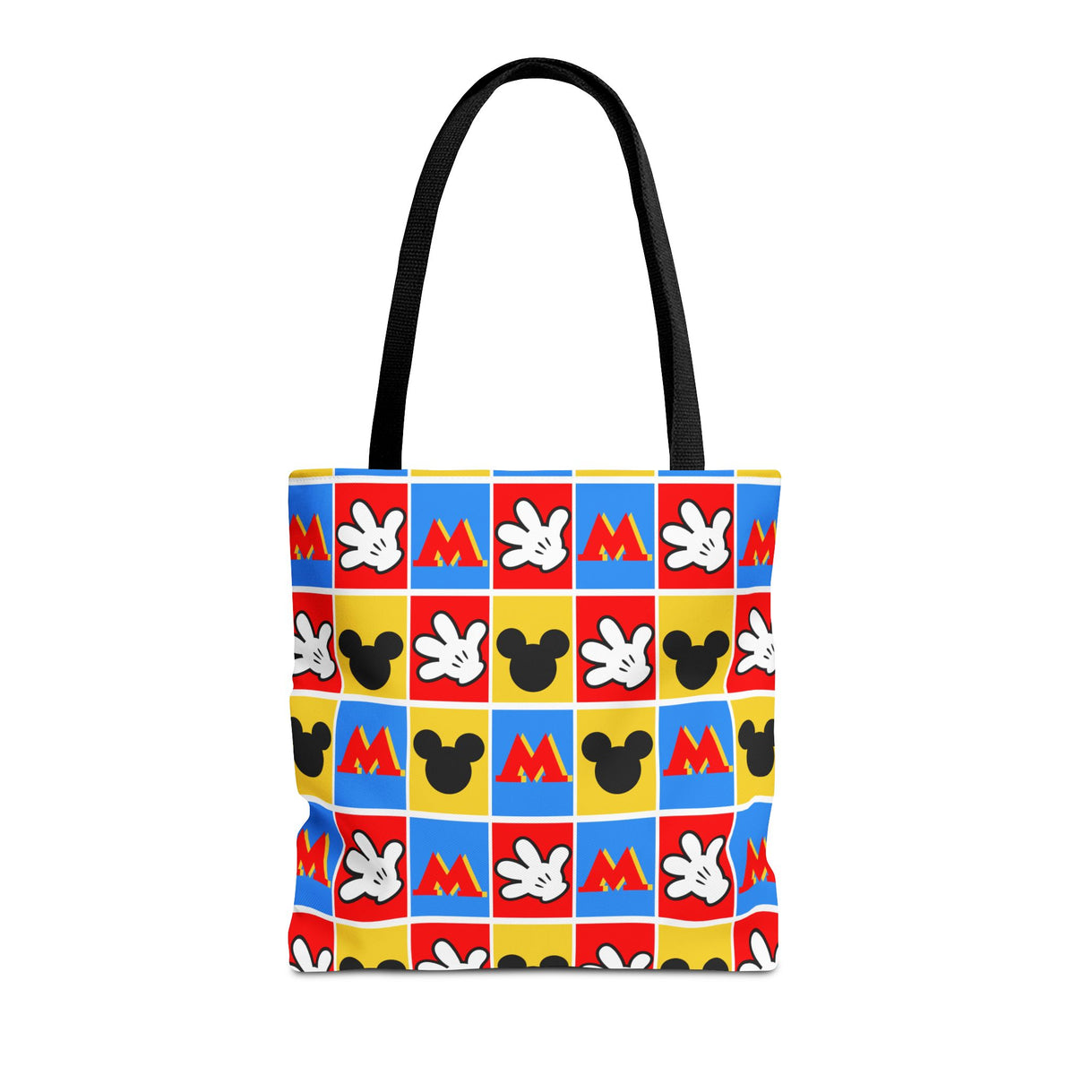 Checkerboard Mickey Hands Tote Bag