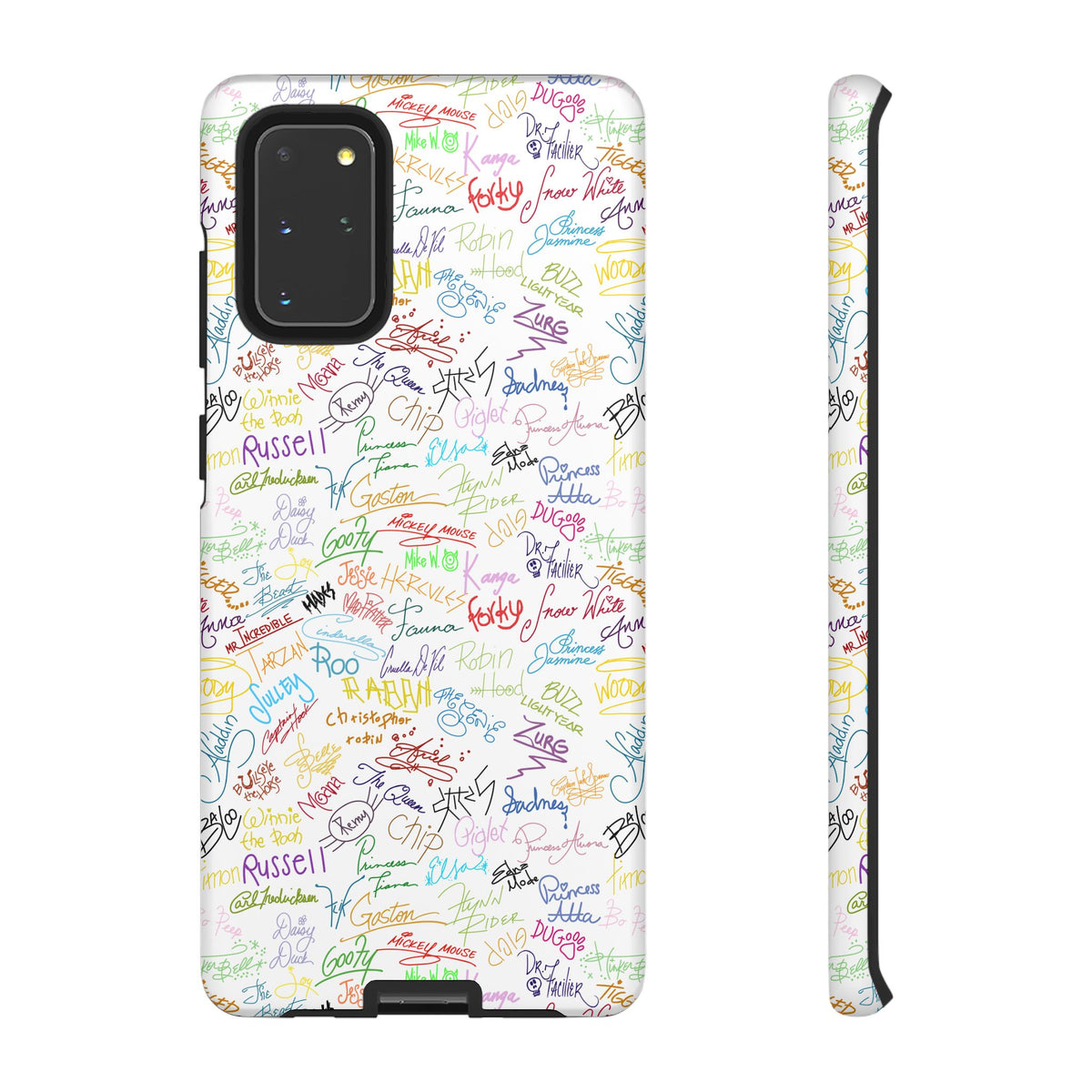 Character Autographs on White Resort Ready Cell Phone Tech Case