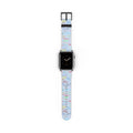 Character Autographs on Blue Whimsical Watch Band - Apple