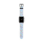 Character Autographs on Blue Whimsical Watch Band - Apple