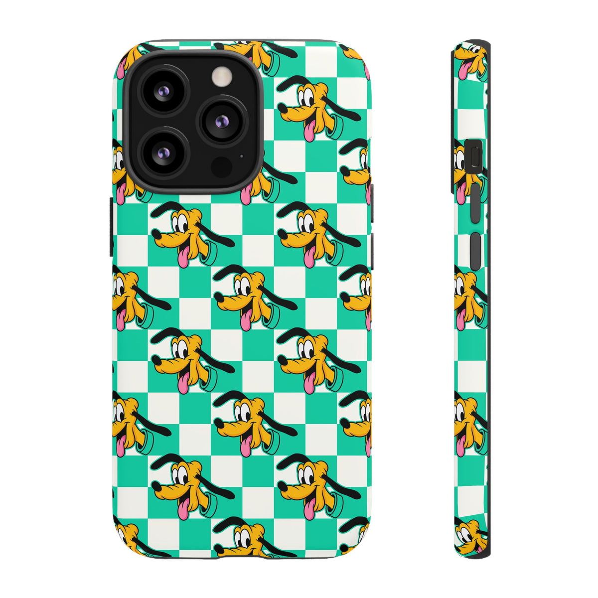 Teal Checkerboard Pluto Resort Ready Cell Phone Tech Case