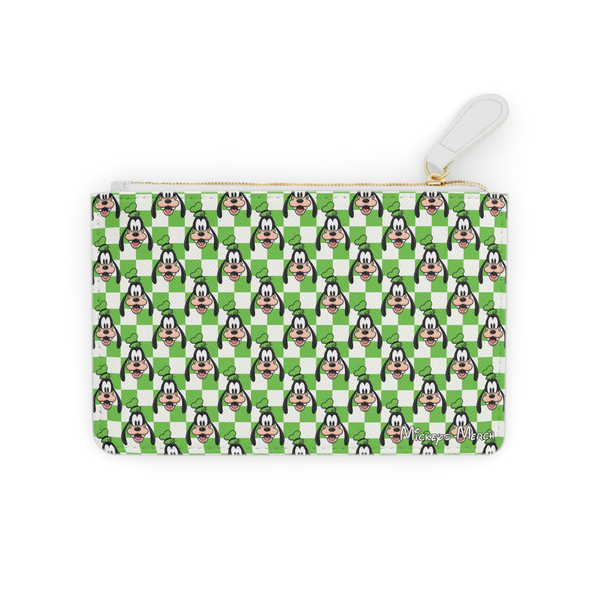 Green Checkerboard Goofy Mini Clutch