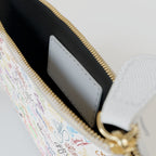 Character Autographs on White Mini Clutch