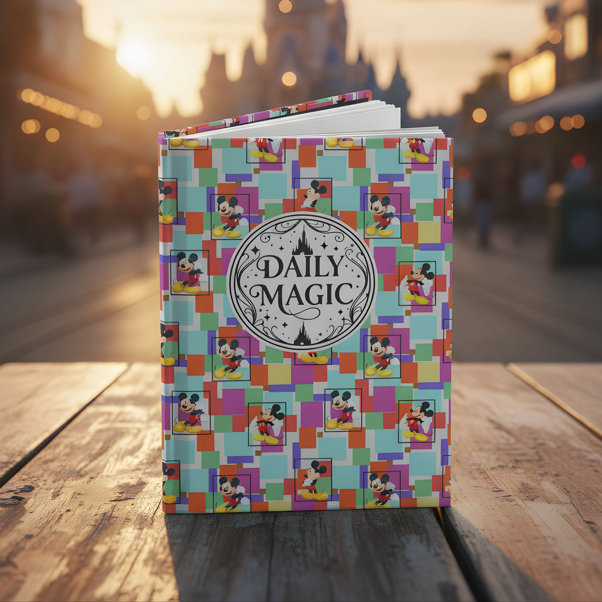 Colorblock Mickey Daily Magic Matte Hardcover Journal