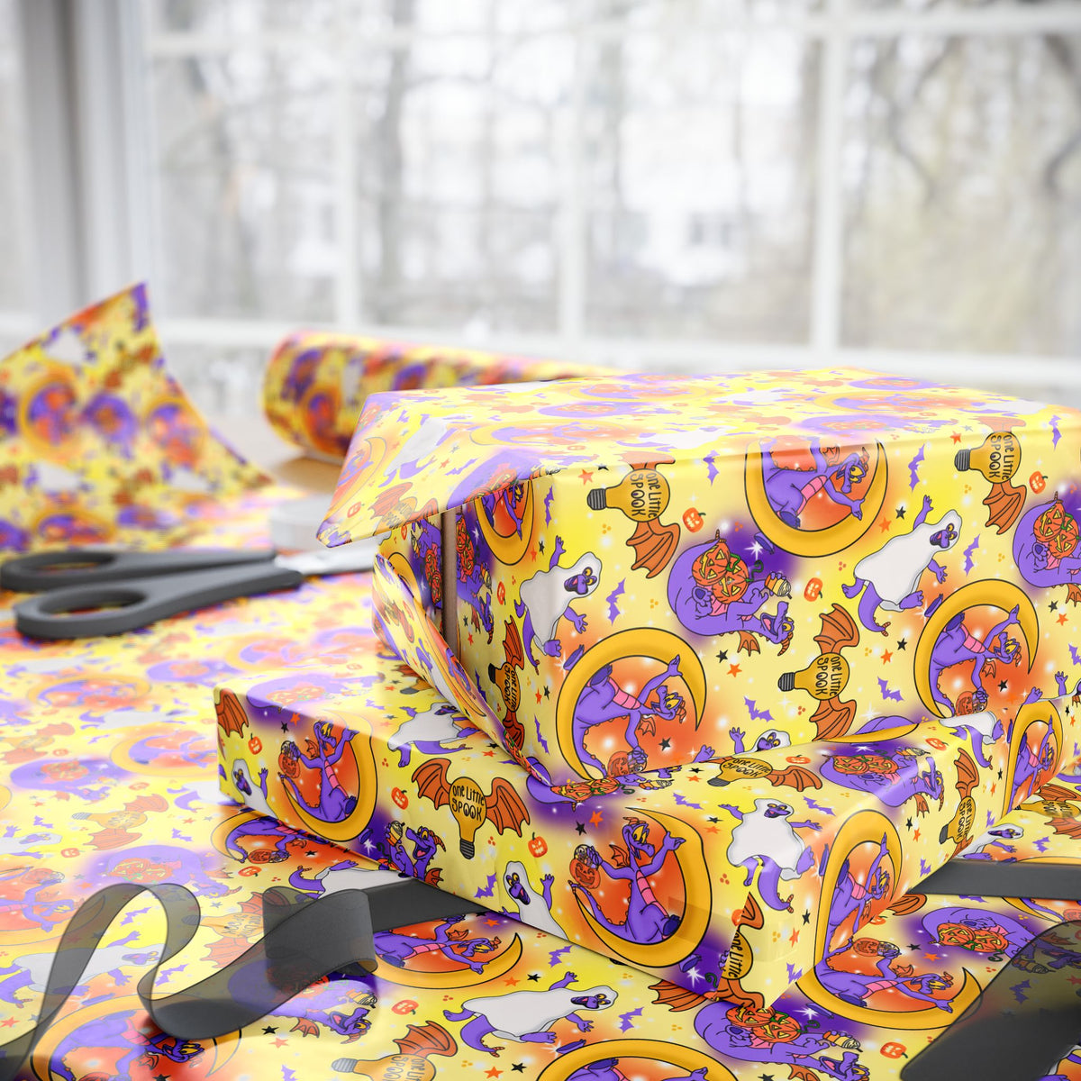 Figment on the Moon Yellow Wrapping Paper Roll