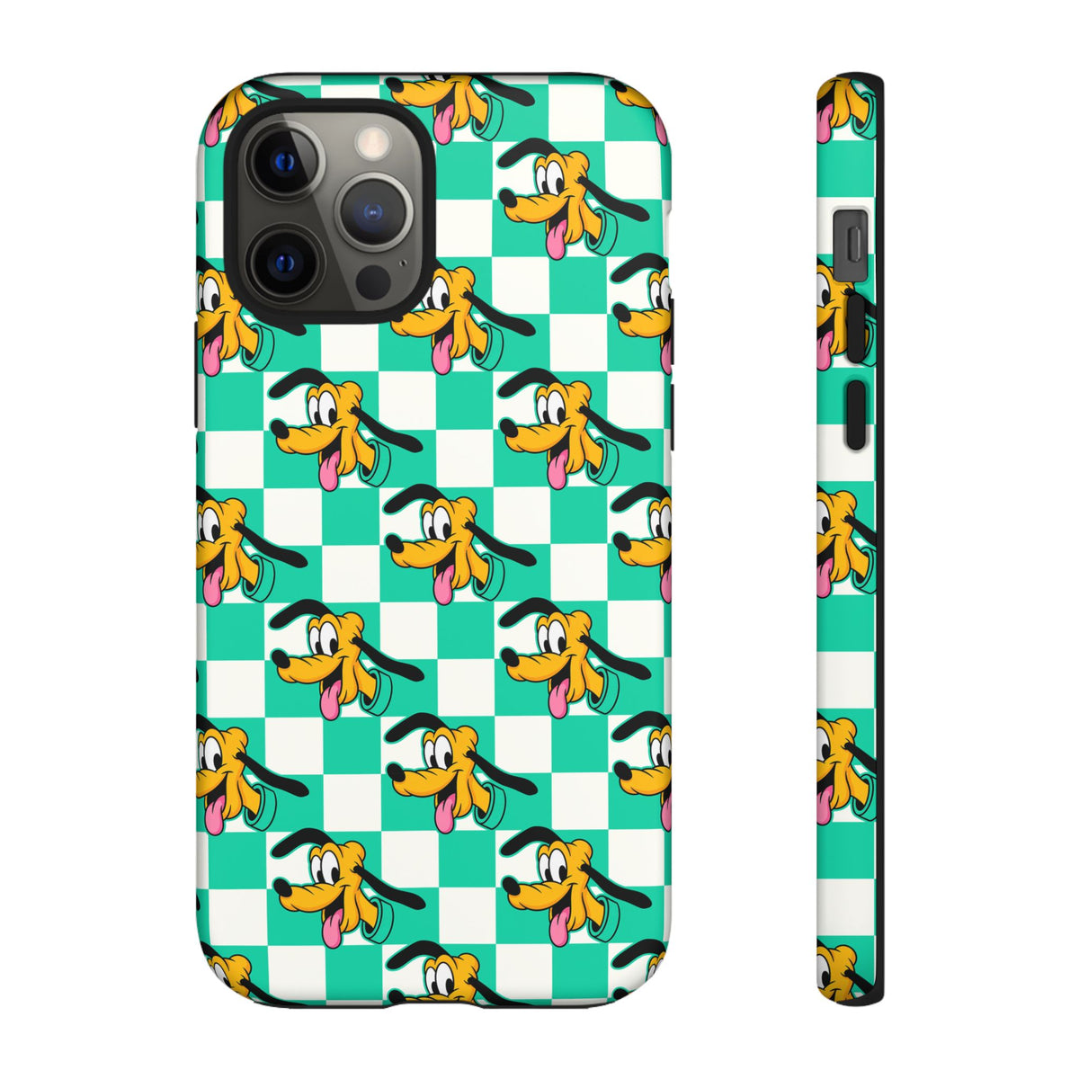 Teal Checkerboard Pluto Resort Ready Cell Phone Tech Case