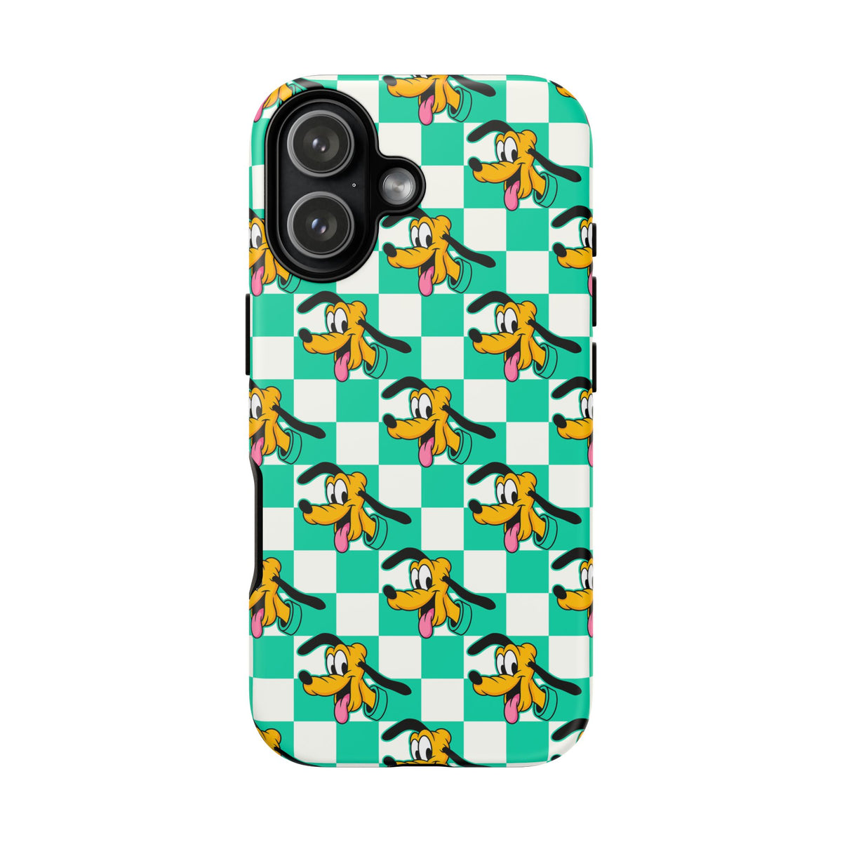Teal Checkerboard Pluto Resort Ready Cell Phone Tech Case