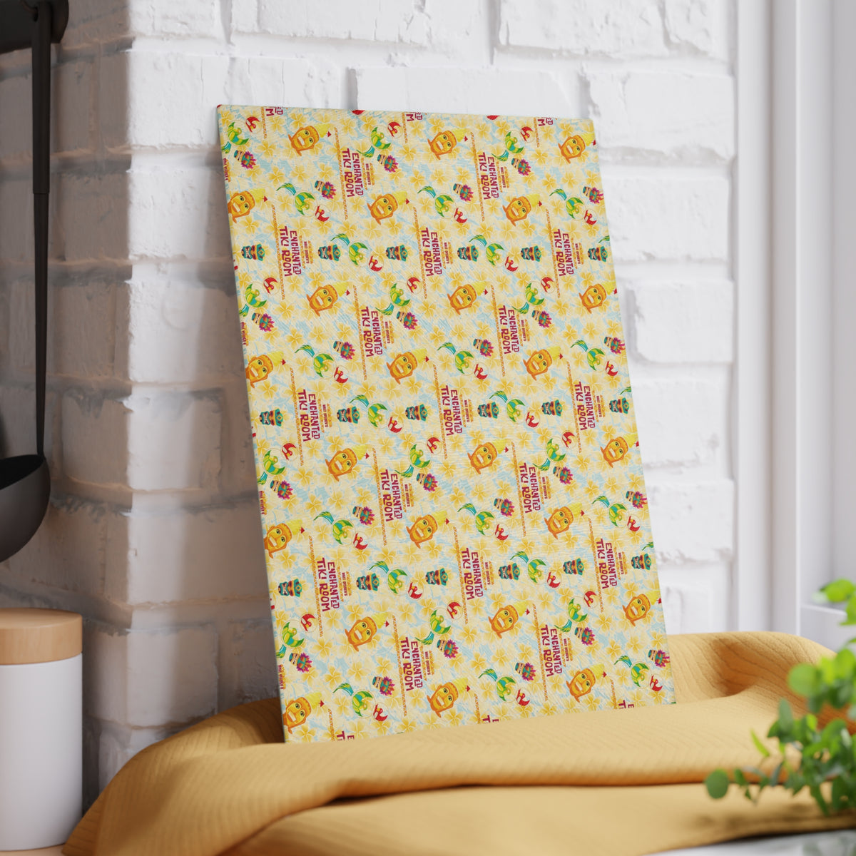 Enchanted Tiki Room Glass Cutting Board