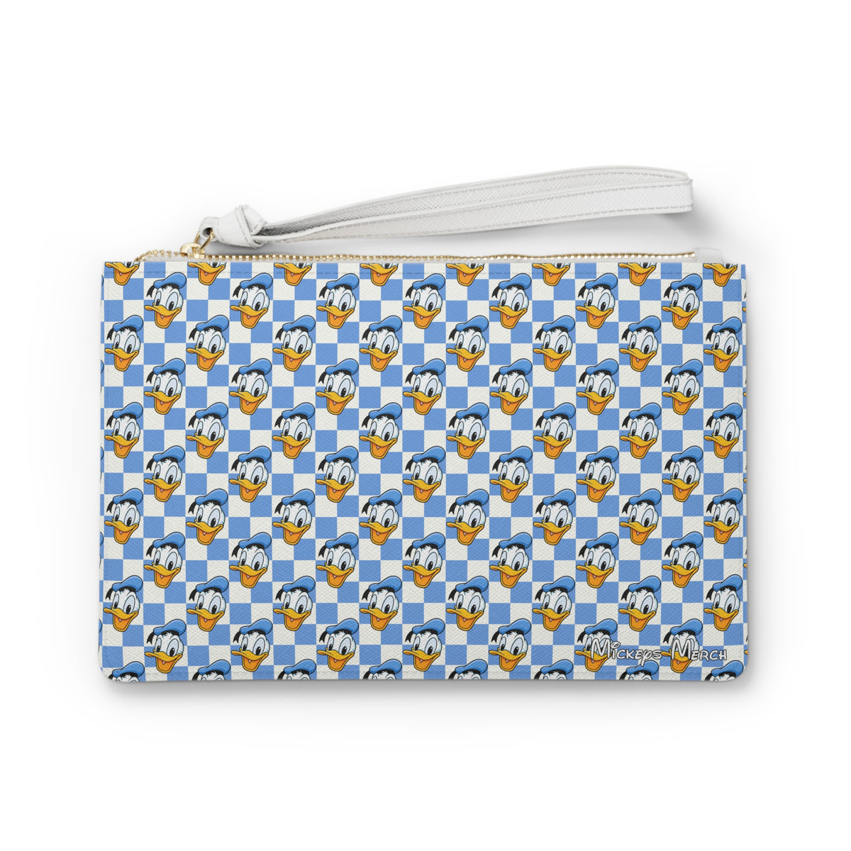Blue Checkerboard Donald Convertible Wristlet Clutch