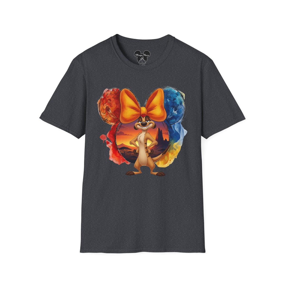 Lion King - Timon's Sunset Orange Vignette Unisex Graphic Tee