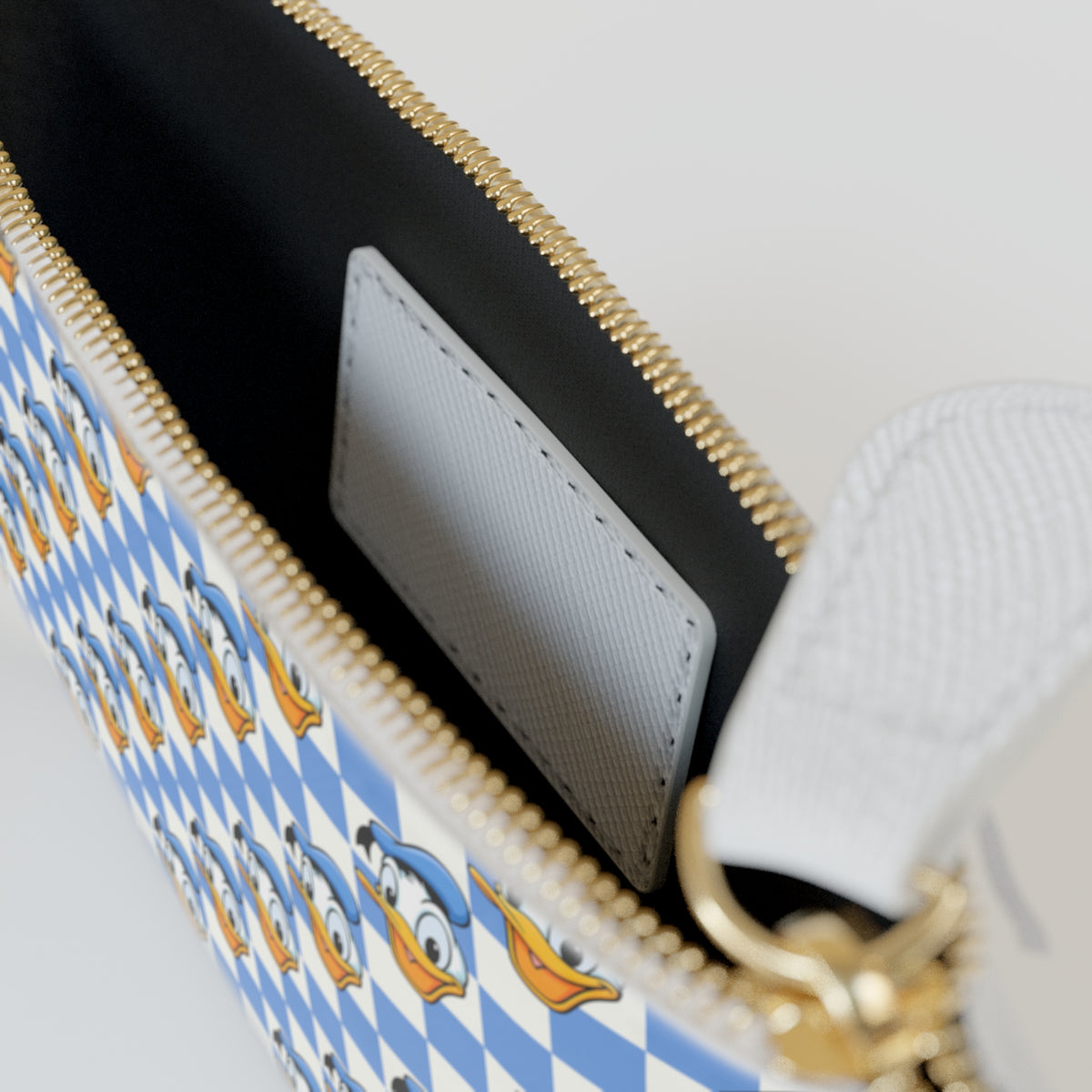 Blue Checkerboard Donald Mini Clutch