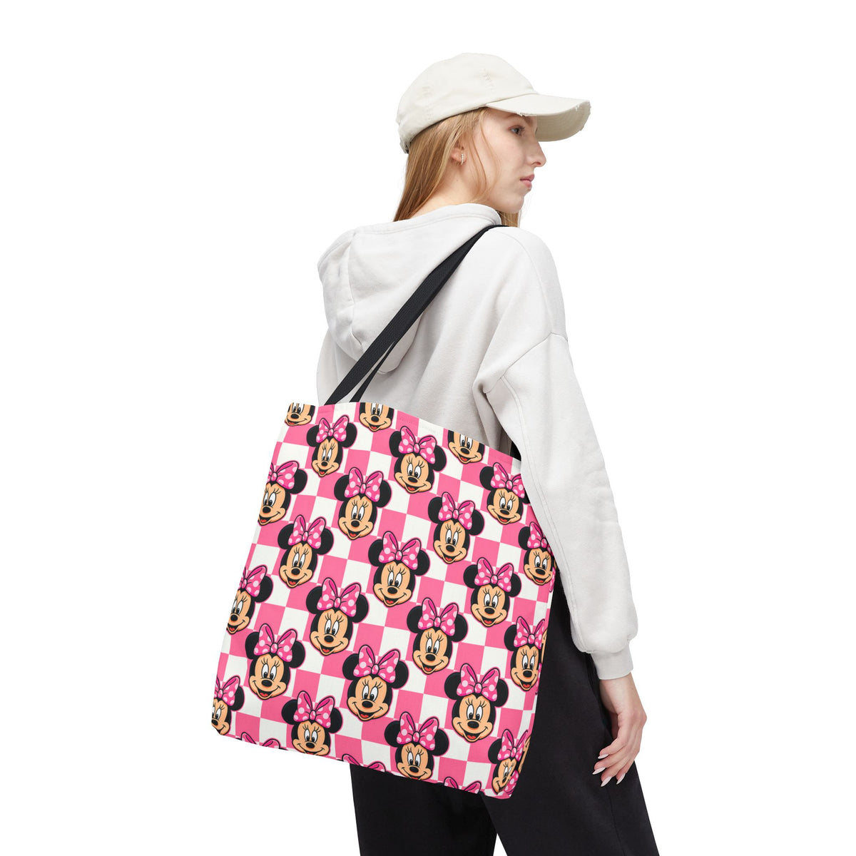 Pink Checkerboard Minnie Tote Bag