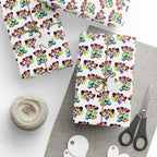 Retro Rainbow Christmas Wrapping Paper Roll