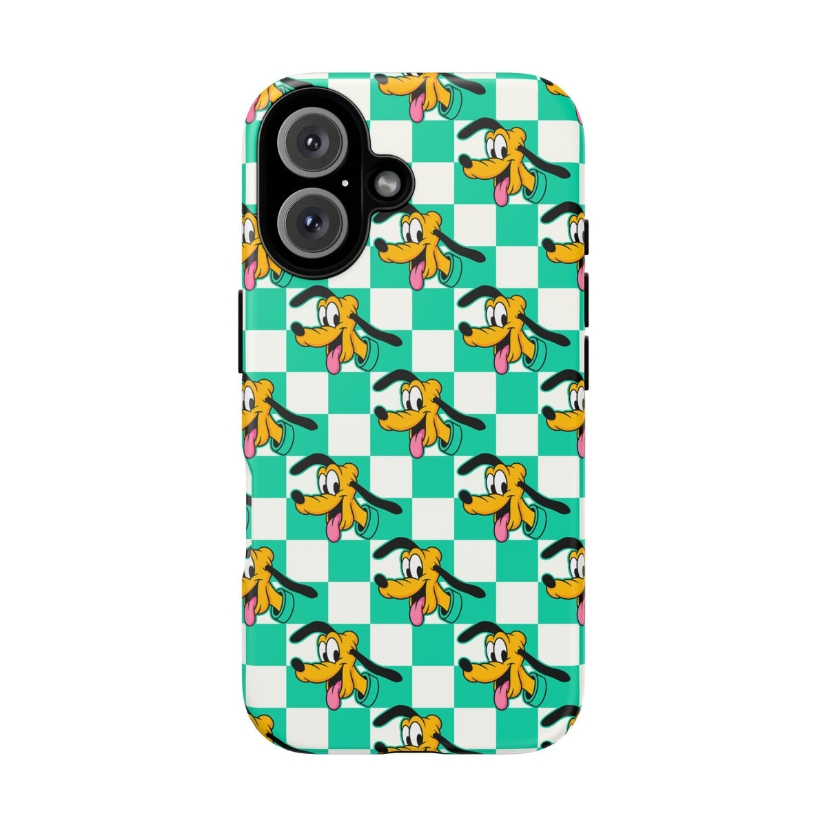 Teal Checkerboard Pluto Resort Ready Cell Phone Tech Case