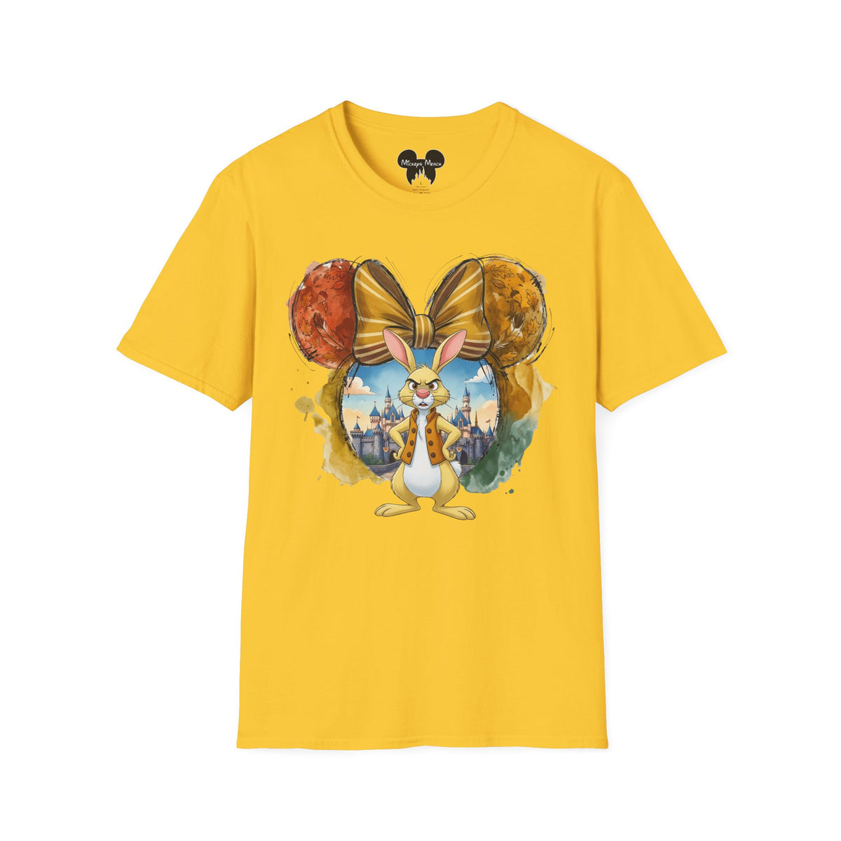 Winnie the Pooh - Rabbit's Gold Bow Vignette Unisex Graphic Tee