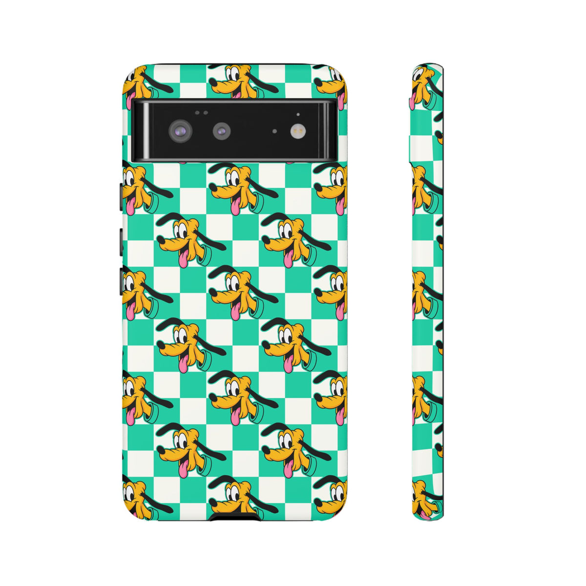 Teal Checkerboard Pluto Resort Ready Cell Phone Tech Case