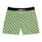 Green Checkerboard Goofy Swim Trunks