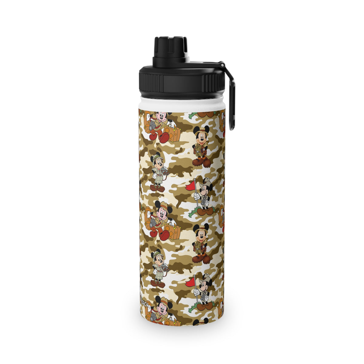 Jungle Camo Mickey Stainless Steel Water Bottle