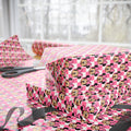 Pink Checkerboard Minnie Wrapping Paper Roll