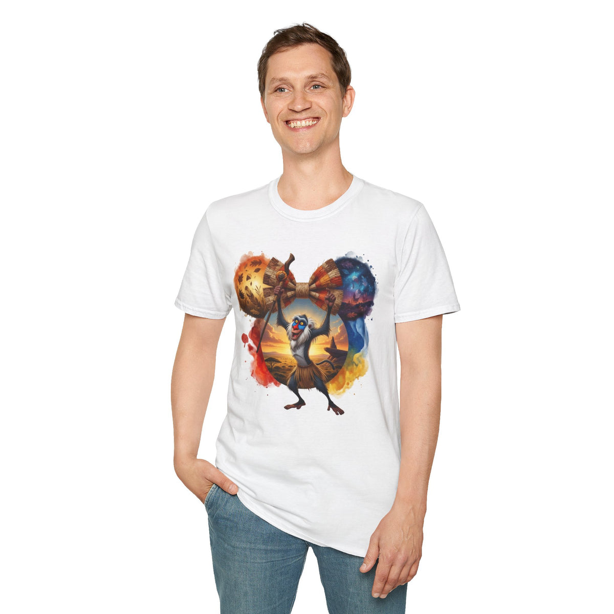 Lion King - Rafiki's Straw Savannah Vignette Unisex Graphic Tee
