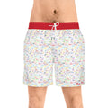 Character Autographs on White Swim Trunks