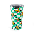 Teal Checkerboard Pluto 20oz Tumbler