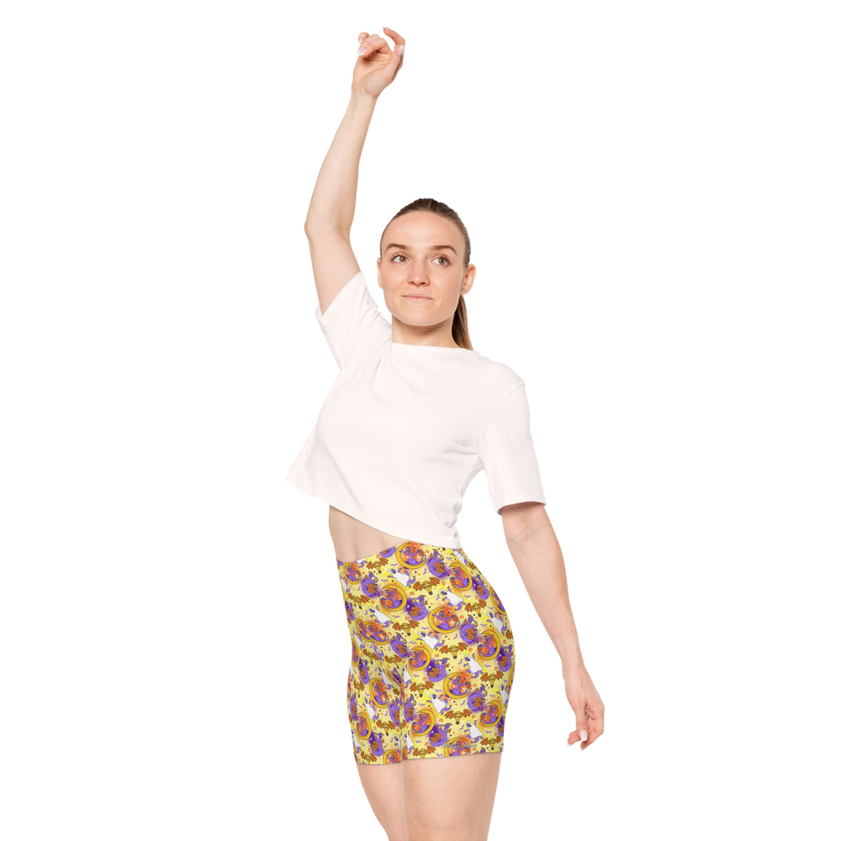 Figment on the Moon Yellow Bike Shorts