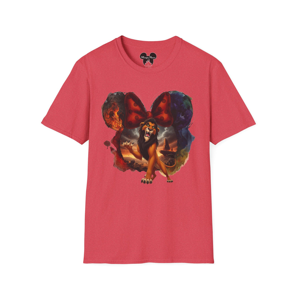 Lion King - Scar's Fiery Polka Dot Vignette Unisex Graphic Tee