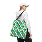 Teal Checkerboard Pluto Tote Bag