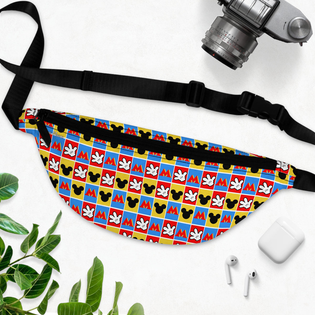 Checkerboard Mickey Hands Beach Club Fanny Pack