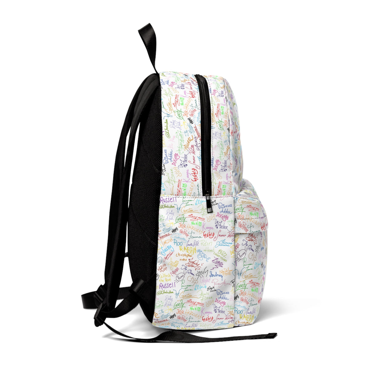 Character Autographs on White Park Hopper Backpack