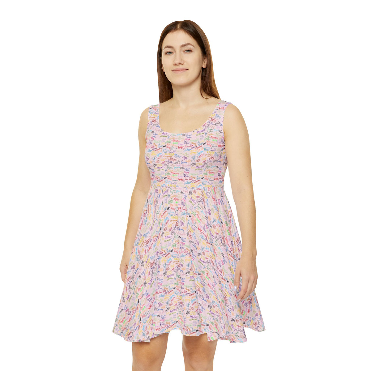 Character Autographs on Pink Sundress