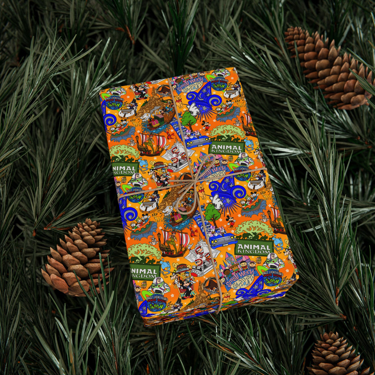 Four Parks Ride Collage Wrapping Paper Roll