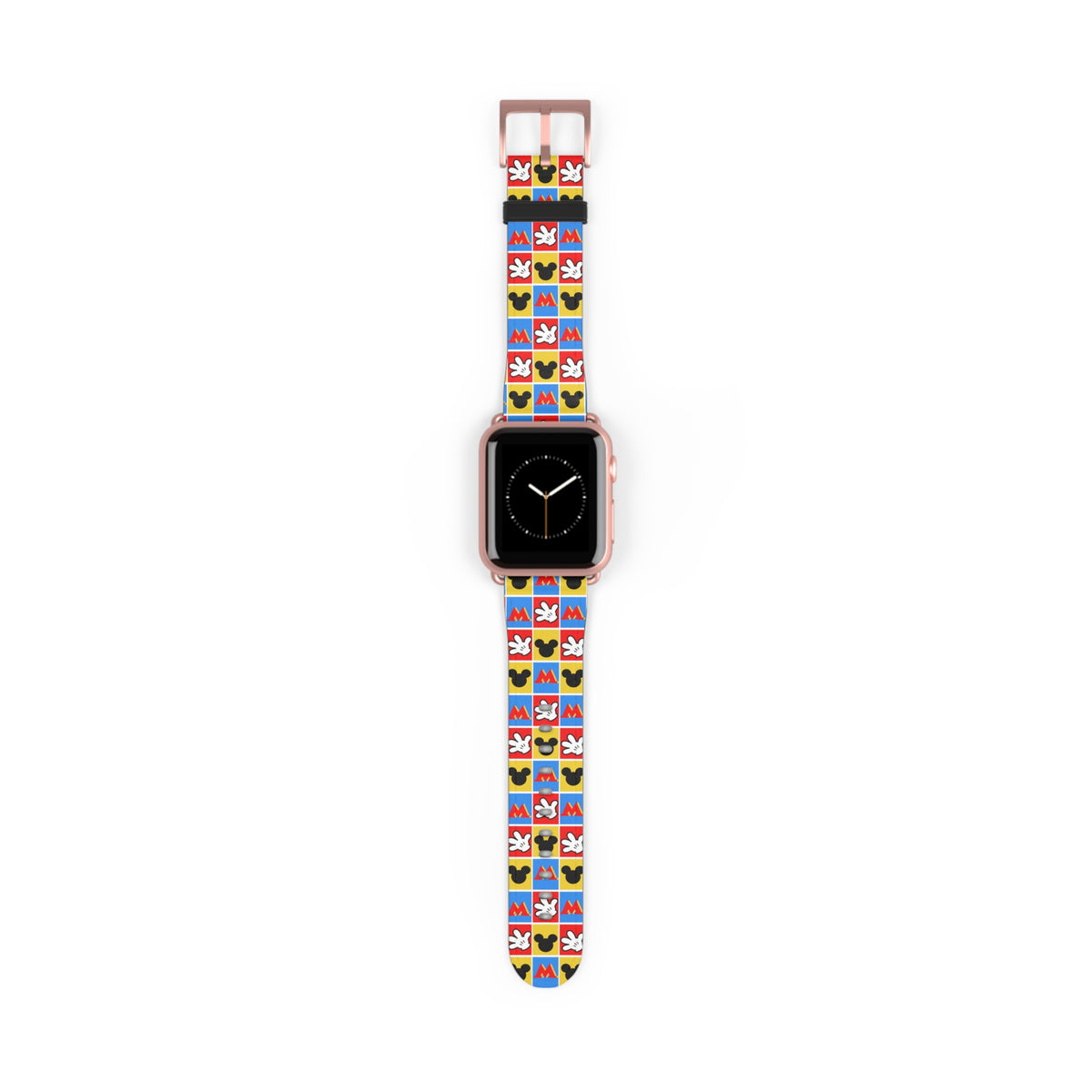 Checkerboard Mickey Hands Whimsical Watch Band - Apple