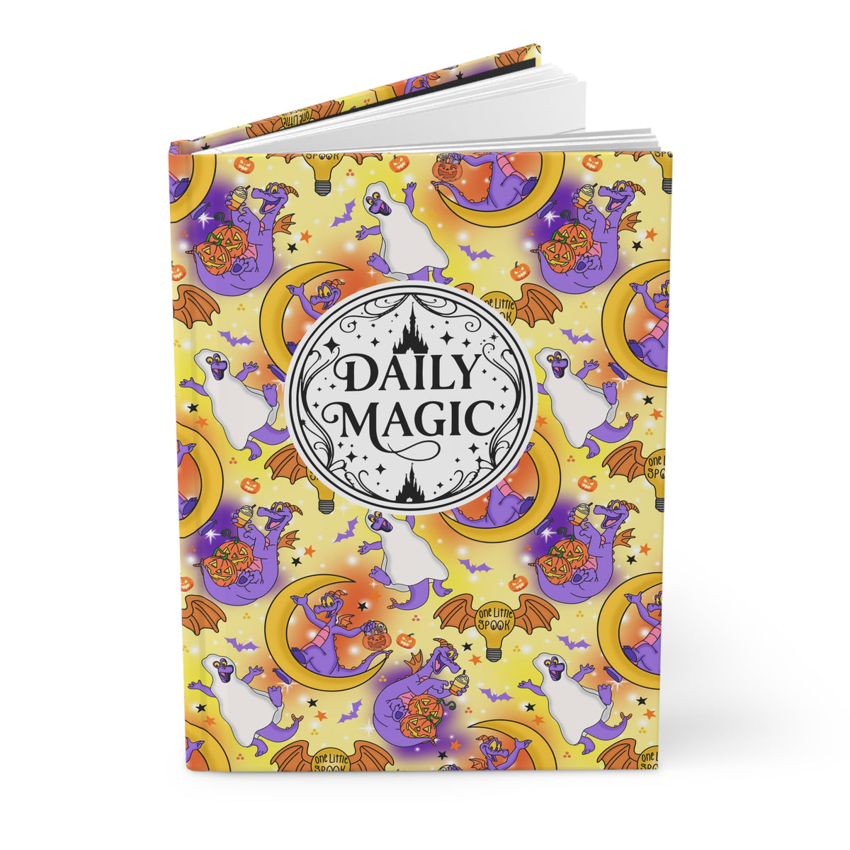 Figment on the Moon Yellow Daily Magic Matte Hardcover Journal