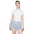 Character Autographs on Blue Relaxed Dolphin Shorts