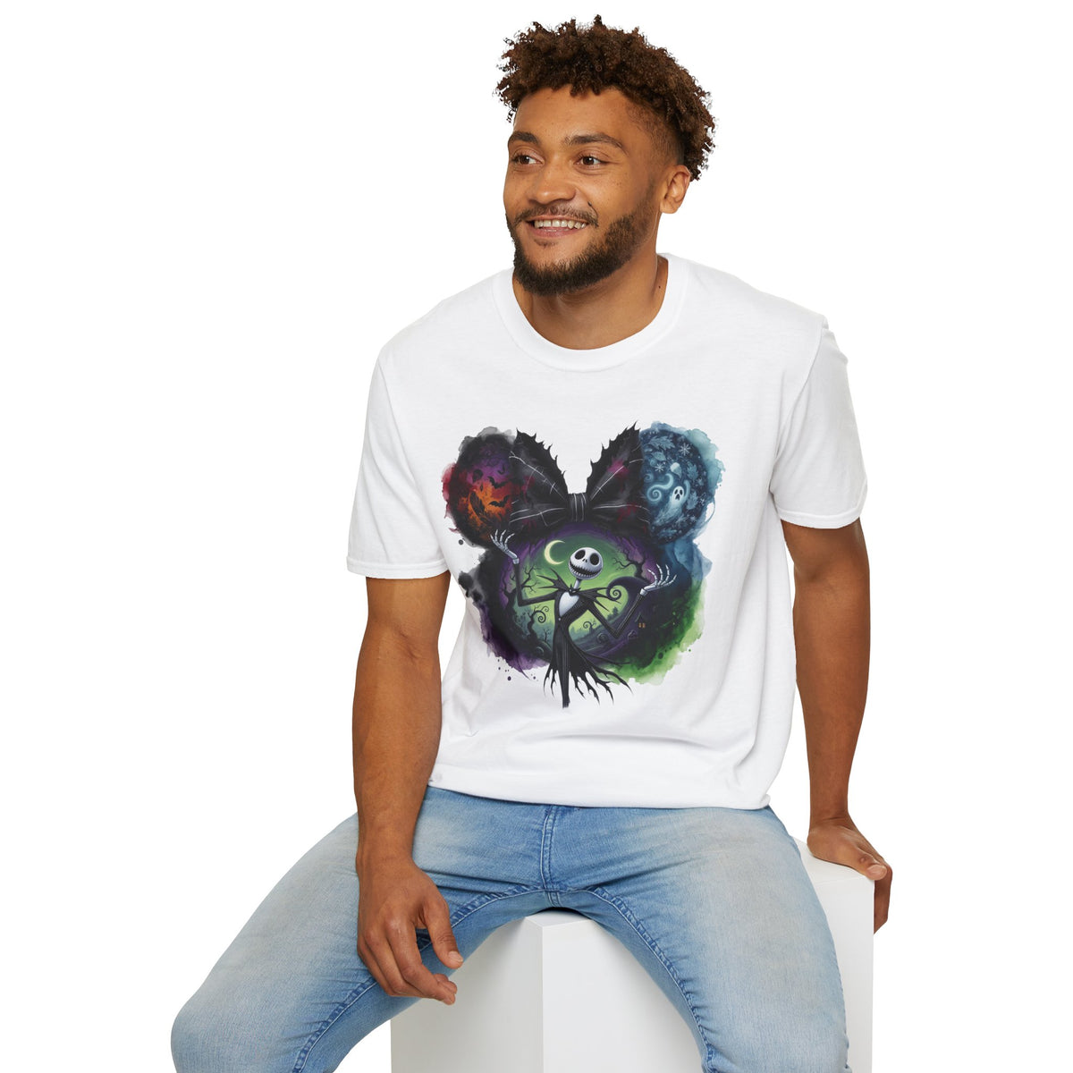 TNBC - Jack Skellington's Pumpkin King Vignette Unisex Graphic Tee