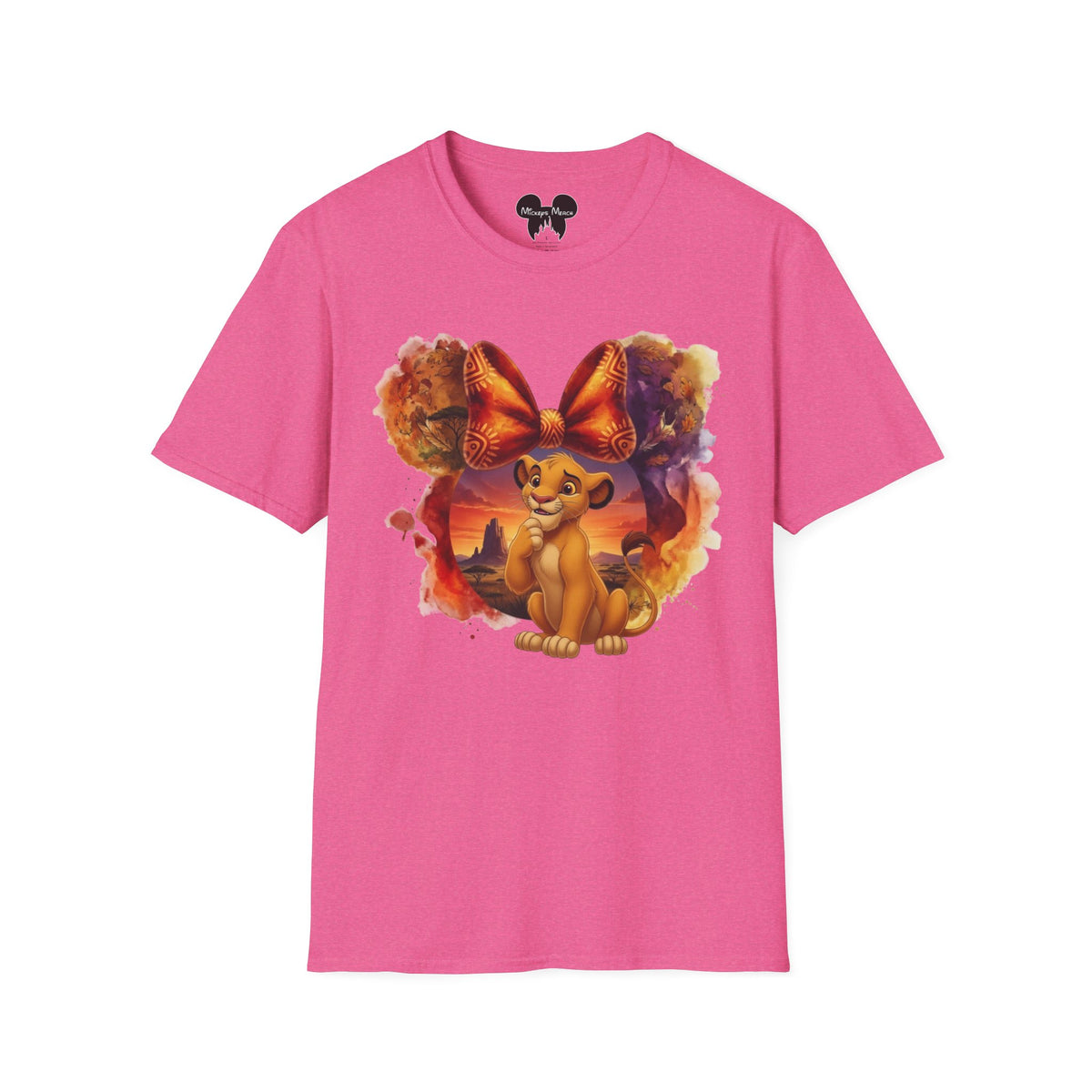 Lion King - Simba's Curious Sunset Tribal Vignette Unisex Graphic Tee
